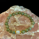 Green Aventurine and White Jade Bracelet – 8mm Natural Stone Beads