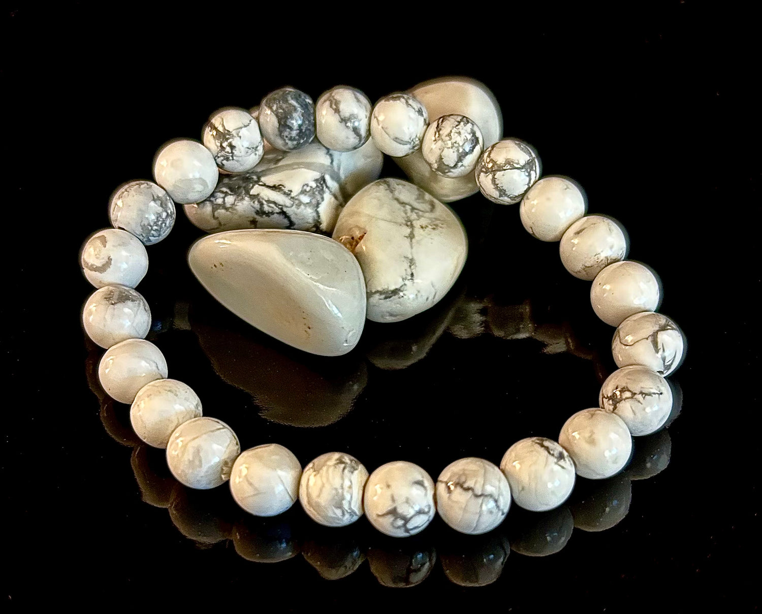 White Howlite Bracelet – Calm, Clarity & Inner Peace