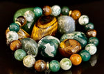 Moss Agate & Tiger Eye Gemstone Bracelet – 8mm Beads for Strength, Healing & Protection