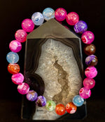 Rainbow Dragon Vein Agate Gemstone Bracelet