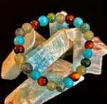 African Turquoise, Tiger Eye, Green Aventurine & Howlite Bracelet – For Small Wrists