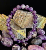 Natural Amethyst Healing Bracelet – 8mm, 10mm, or 12mm Beads
