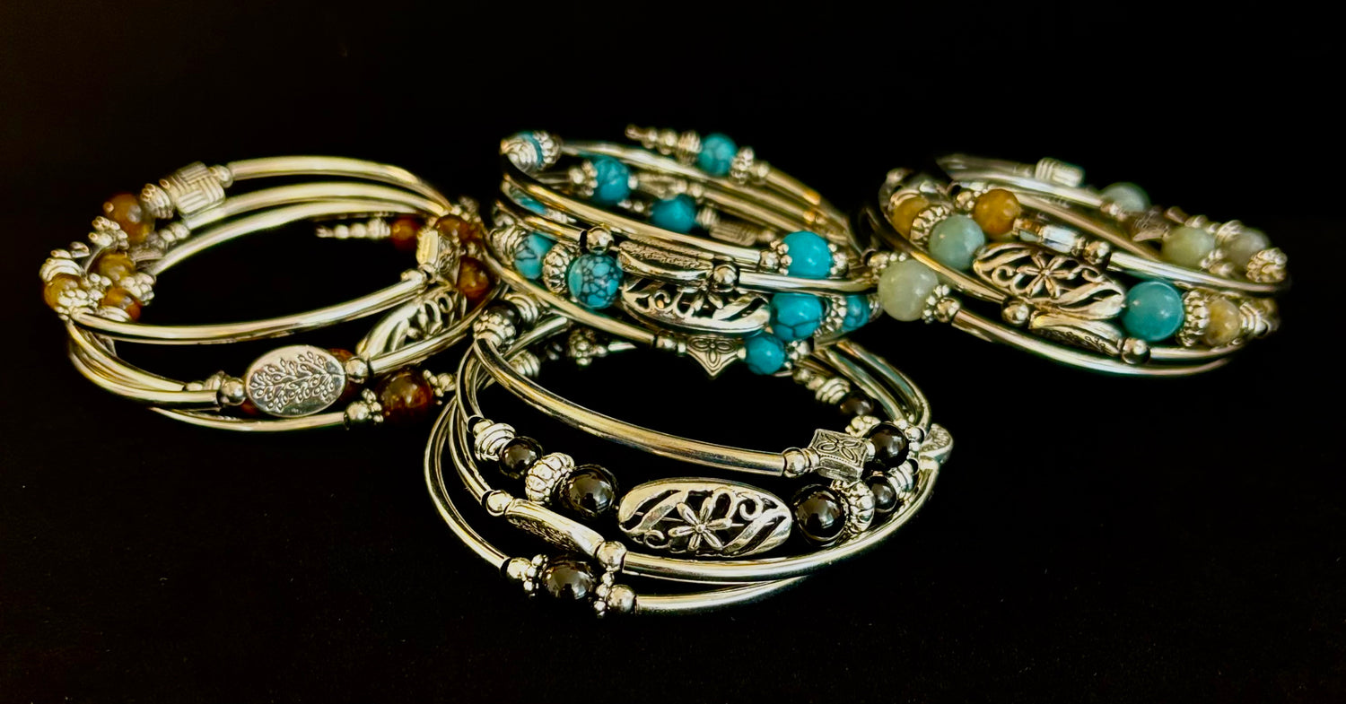 Boho Retro Natural Stone Wrap Bracelet – 4 Stunning Styles