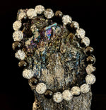 Black & White Cracked Glass Beads Bracelet – Bold Unisex Personality Statement Jewelry