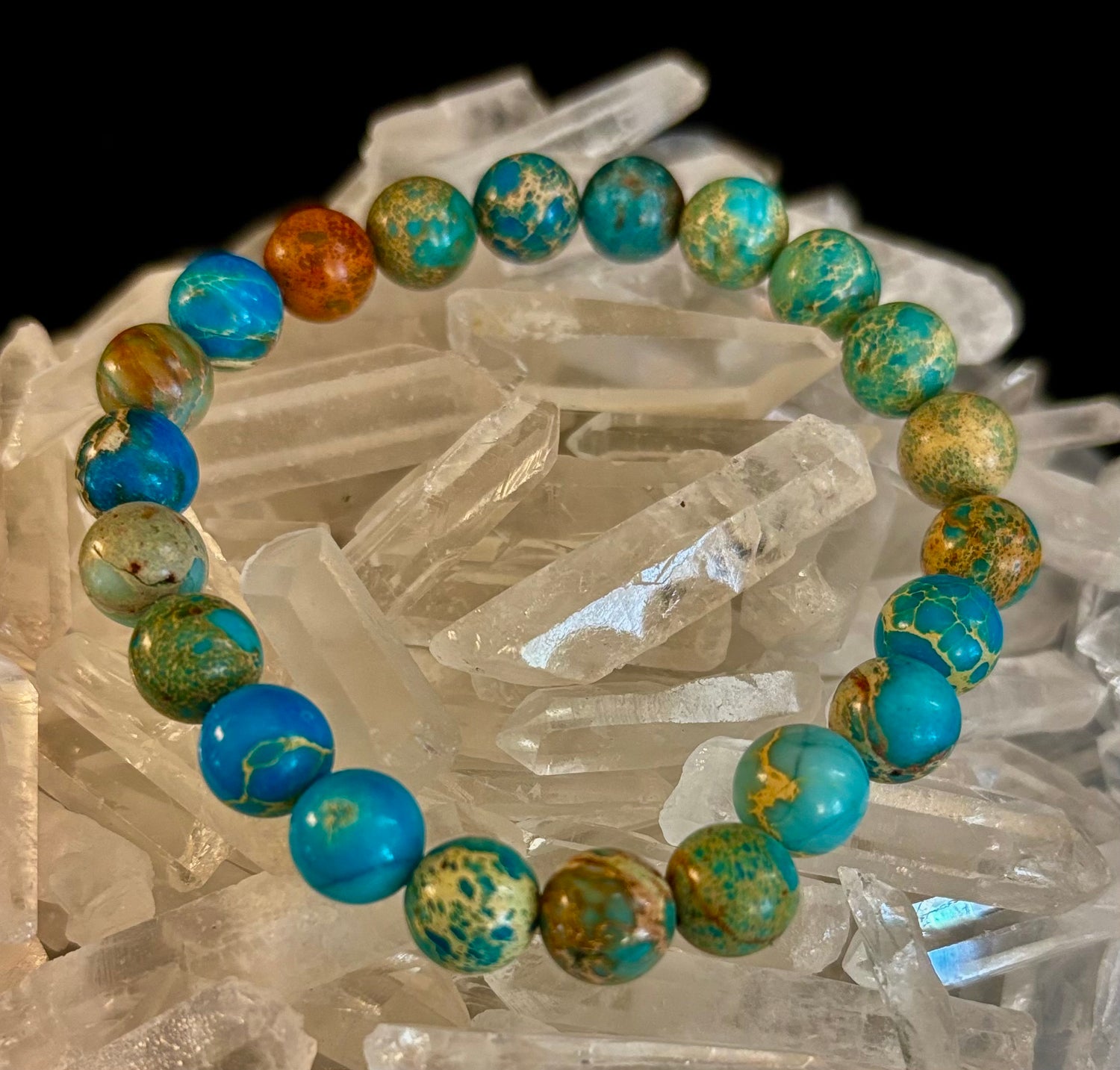 Imperial Jasper Gemstone Bracelet – 8mm Beads | Strength, Balance & Inner Peace