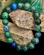 Azurite Beaded Stretch Bracelet – 8mm & 10mm Options | Spiritual Clarity & Deep Healing