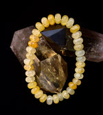 Yellow Agate Rondelle Bracelet – Joy, Confidence & Mental Clarity | Medium Wrists