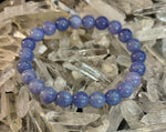 Angelite Crystal Bracelet – Serenity & Intuition | 8mm & 10mm Beads for Medium Wrists