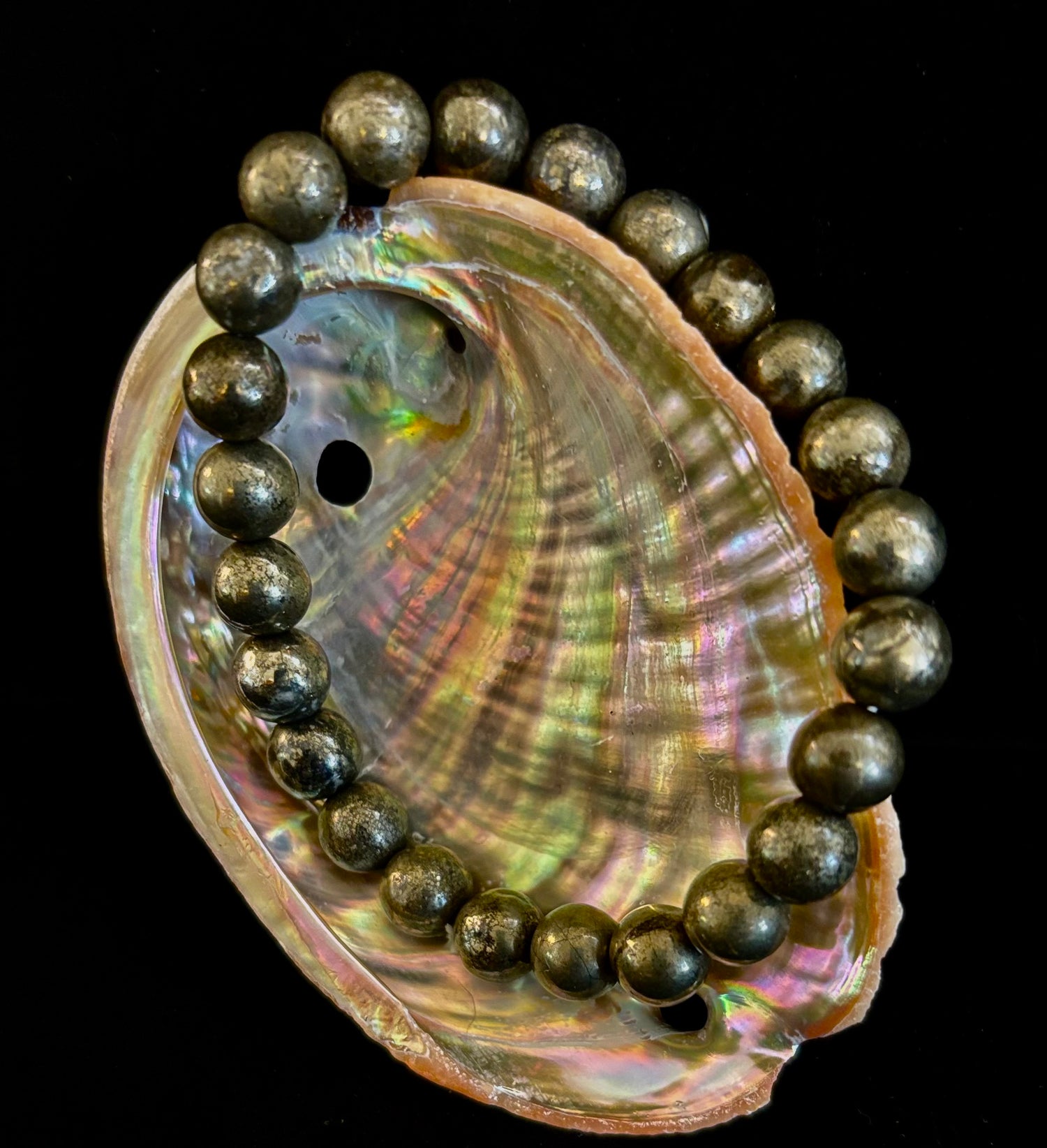 Pyrite Beaded Bracelet - Unlock Abundance & Inner Strength