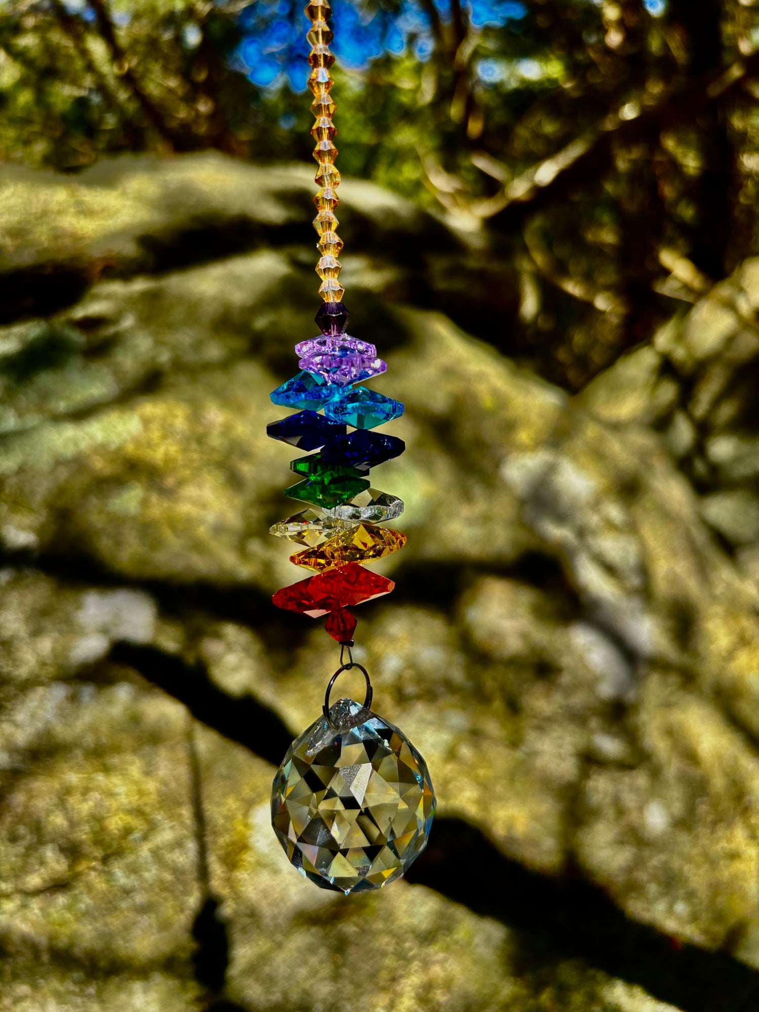 Crystal 7 Chakra Suncatcher– Balance, Harmony & Global Energy