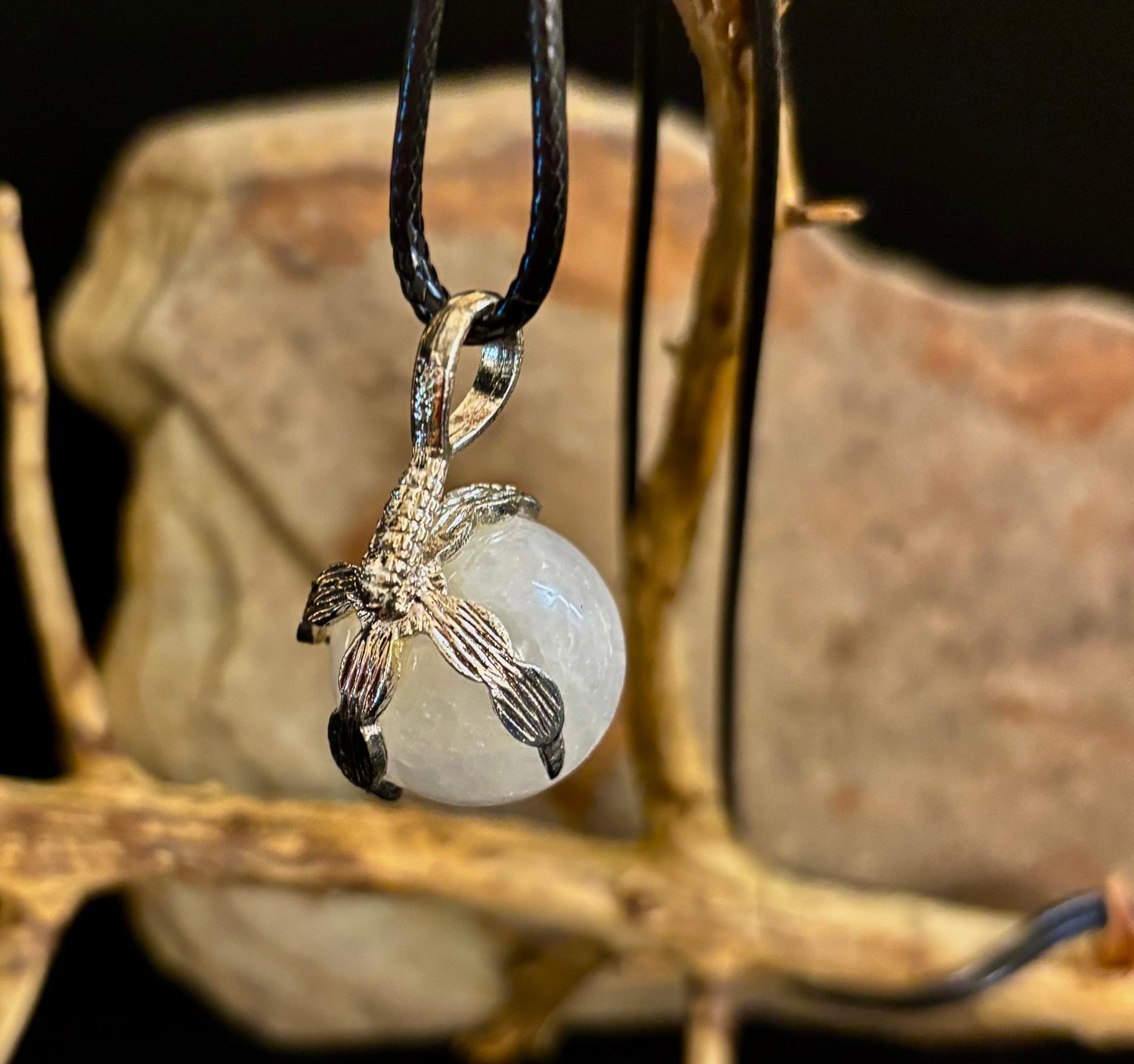Natural Gemstone Claw Pendant Necklace – Choose Your Intention