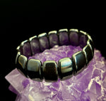 Grounded Power Hematite Bracelet | Ellipse-Style Energy Bracelet for Large Wrists
