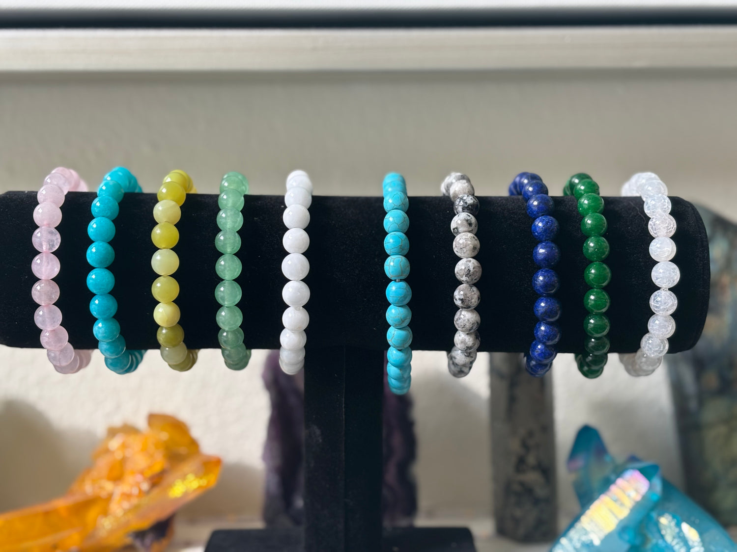 Simple Style Stackable Beaded Bracelets – Minimalist Solid Color Fashionista Jewelry (Various Colors)