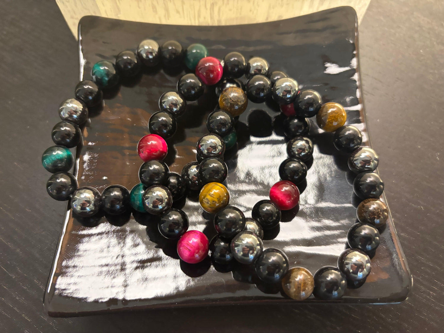 Protection Energy Bracelets – Red, Green, and Tiger Eye Options