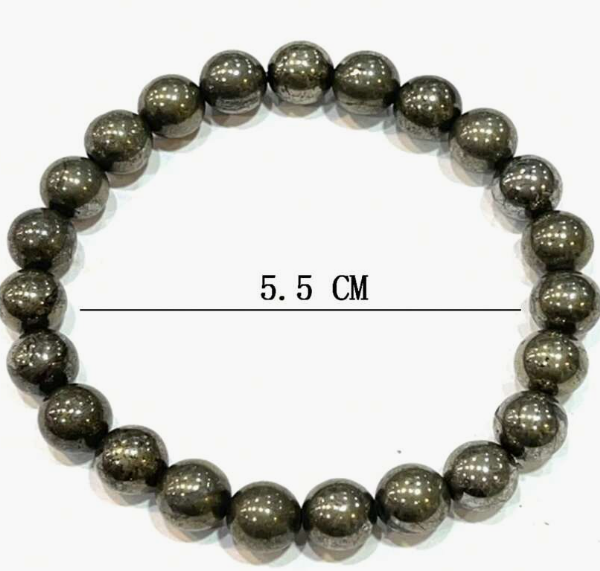 Natural Pyrite Stone Beaded Bracelet