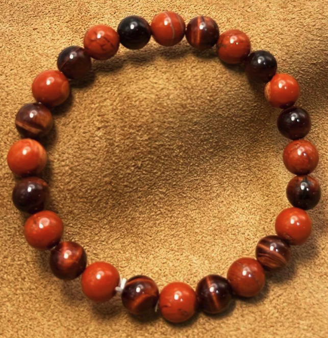 Powerful Protection Bracelet – Red Tiger Eye & Natural Stone Healing Bracelet