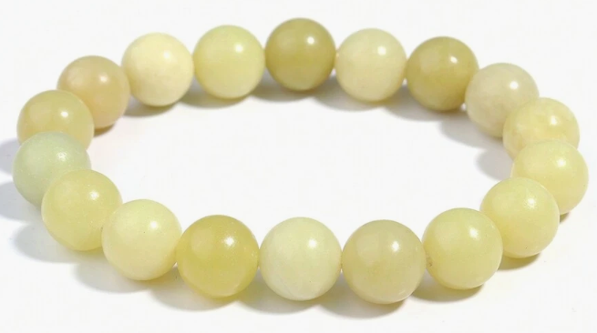 Natural Lemon Jade Beaded Bracelet – Available in 8mm and 10mm Sizes