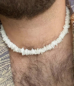 White Puka Shell Chakra Necklace – Zen-Inspired Natural Shell Jewelry