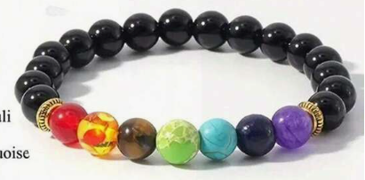 7 Chakra Healing Beads Bracelet with Hematite
