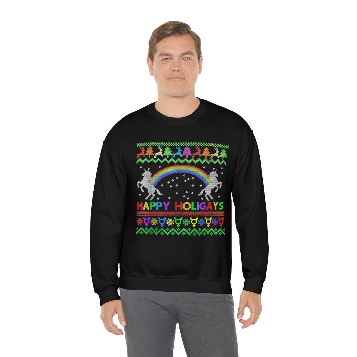 Happy Holigays - Sweatshirt - Wicked Naughty Apparel