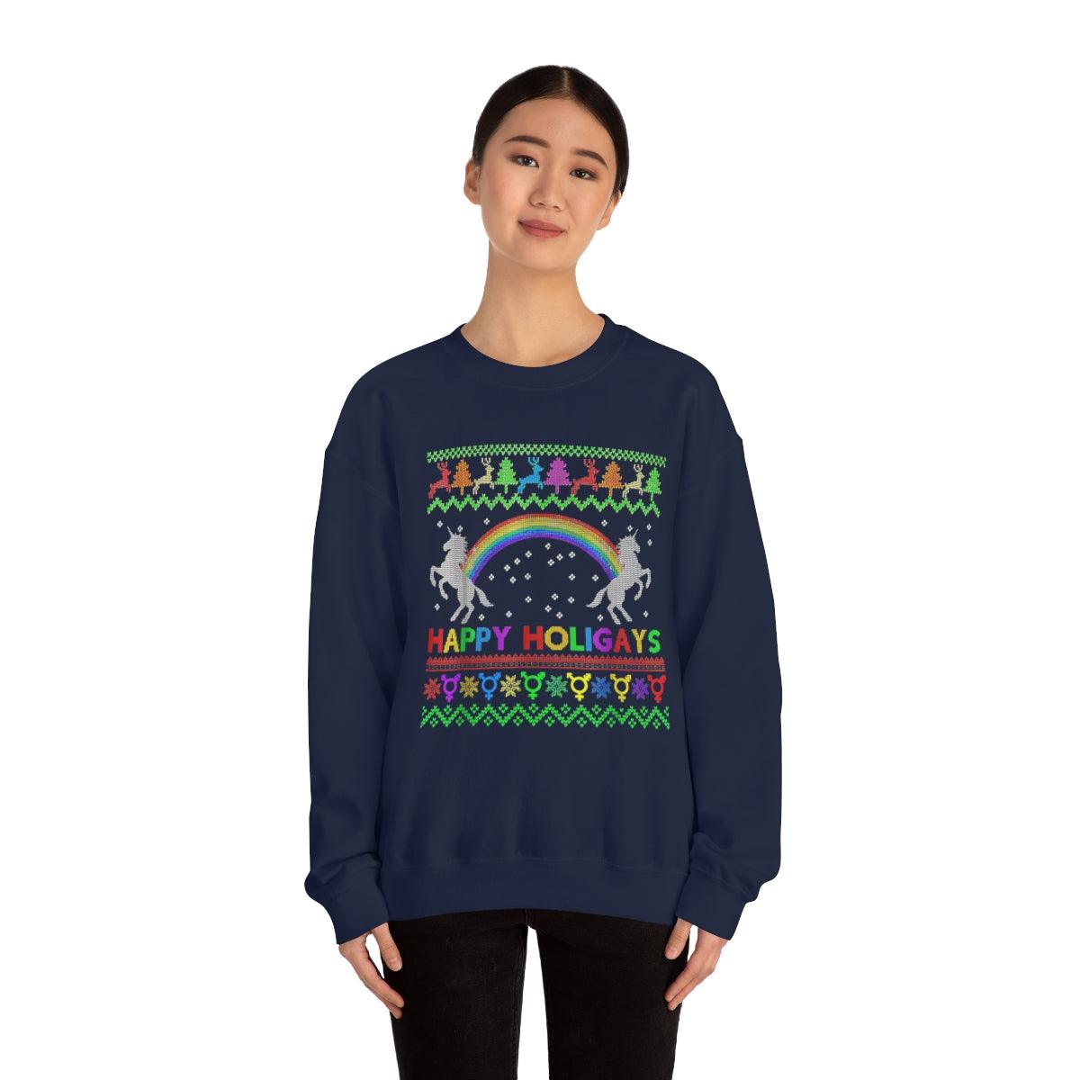 Happy Holigays - Sweatshirt - Wicked Naughty Apparel