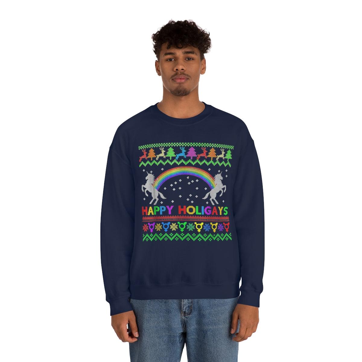 Happy Holigays - Sweatshirt - Wicked Naughty Apparel