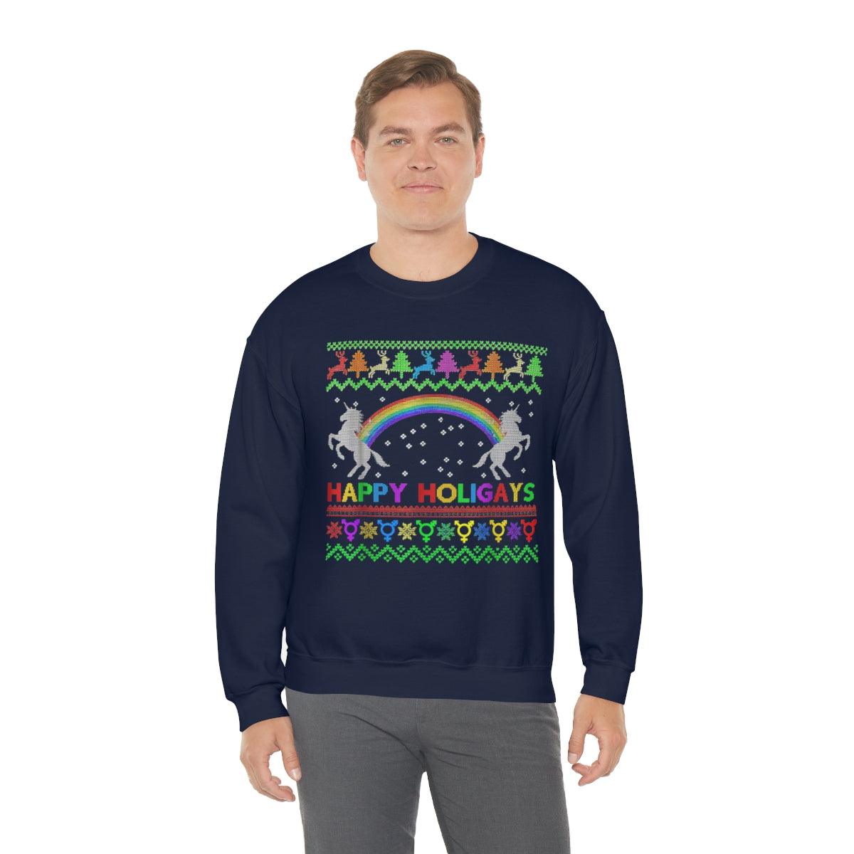 Happy Holigays - Sweatshirt - Wicked Naughty Apparel