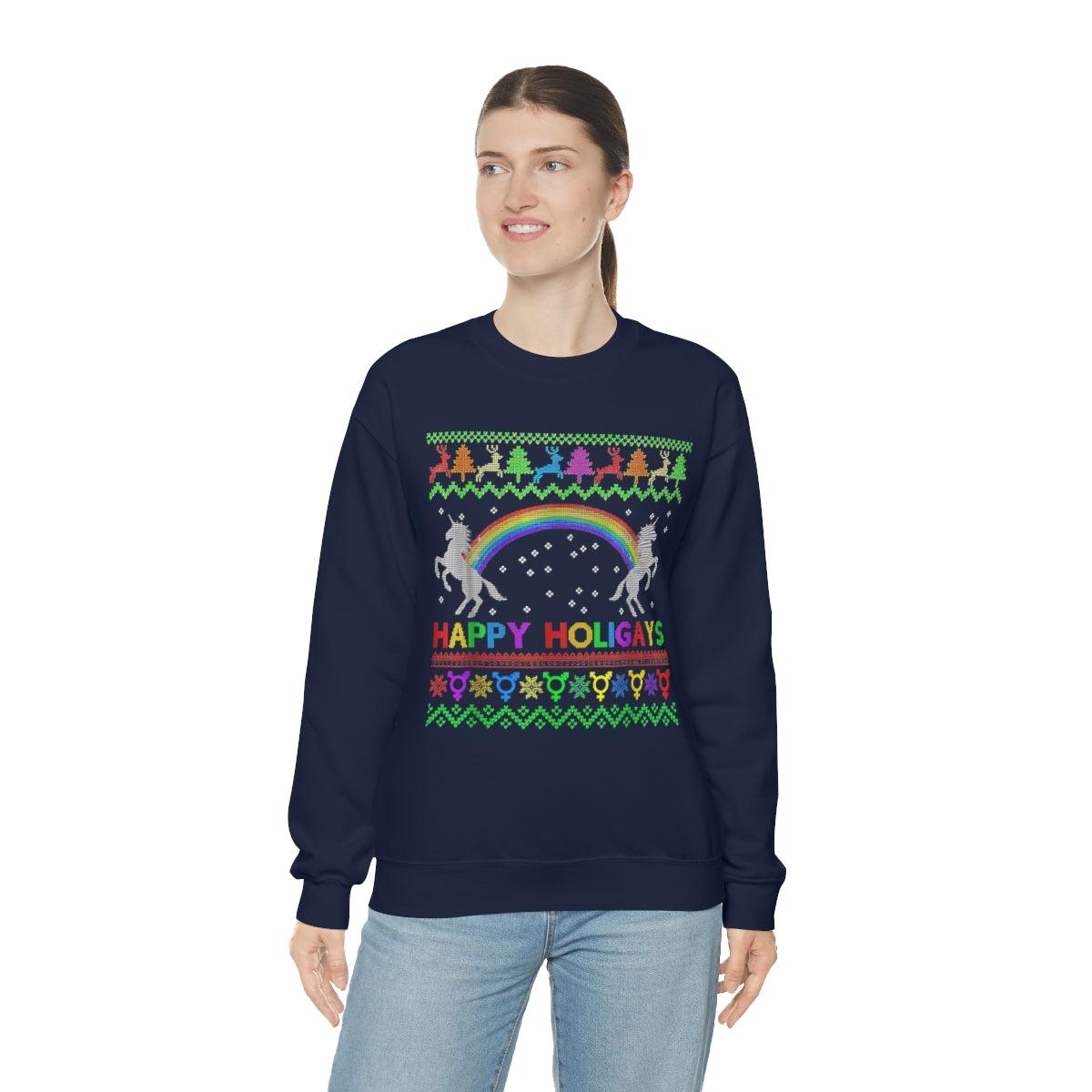 Happy Holigays - Sweatshirt - Wicked Naughty Apparel