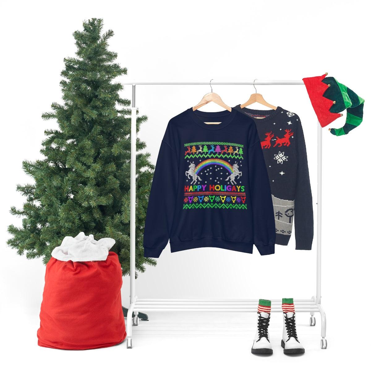 Happy Holigays - Sweatshirt - Wicked Naughty Apparel