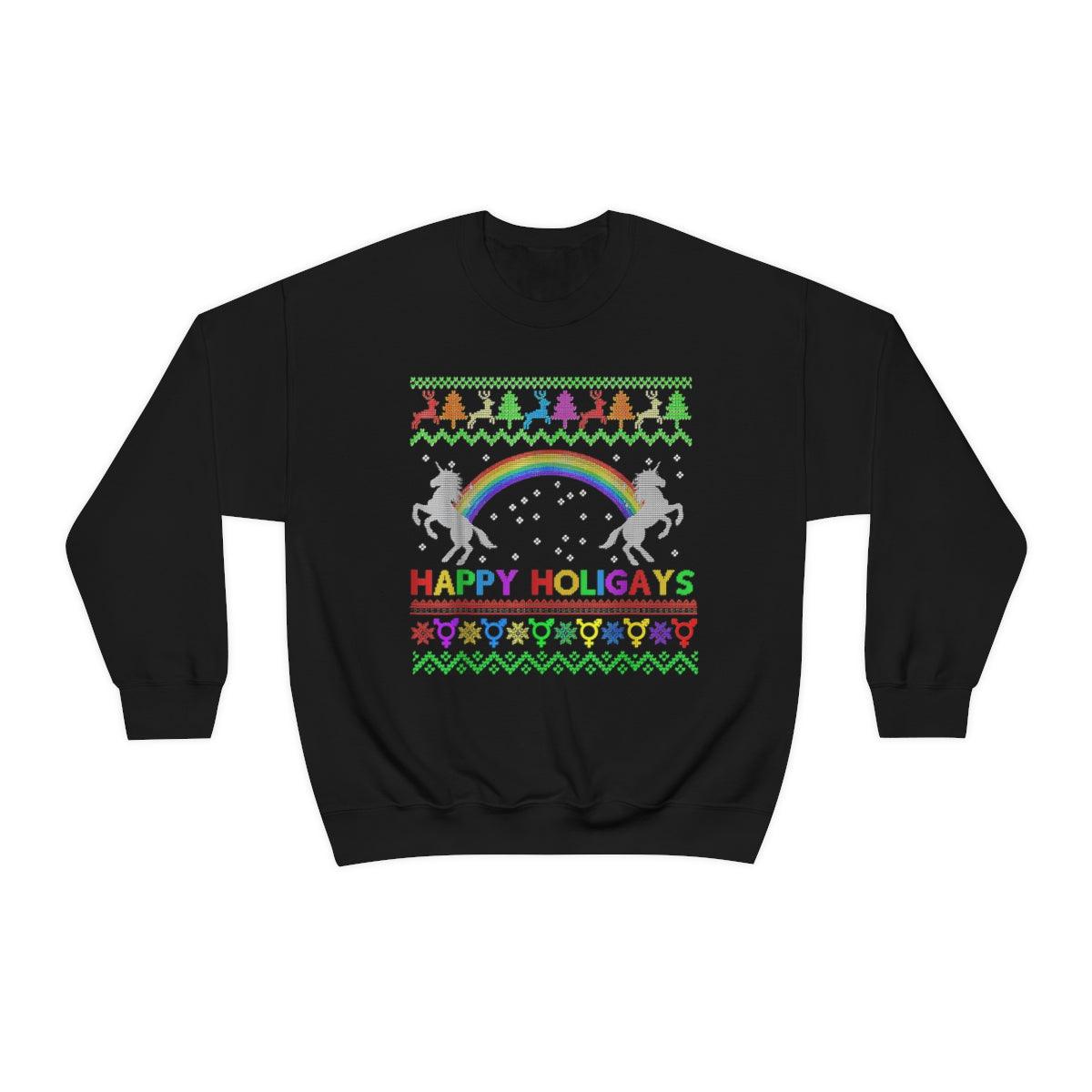 Happy Holigays - Sweatshirt - Wicked Naughty Apparel