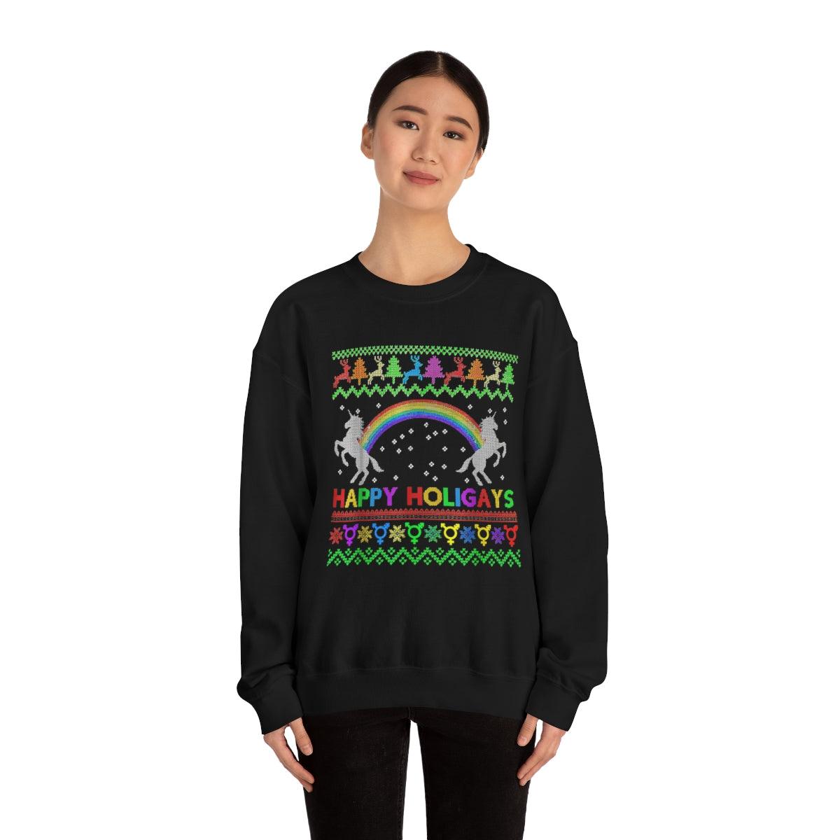 Happy Holigays - Sweatshirt - Wicked Naughty Apparel