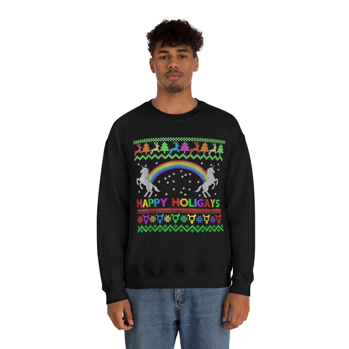 Happy Holigays - Sweatshirt - Wicked Naughty Apparel
