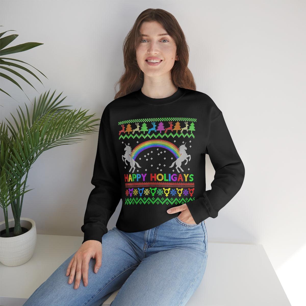 Happy Holigays - Sweatshirt - Wicked Naughty Apparel