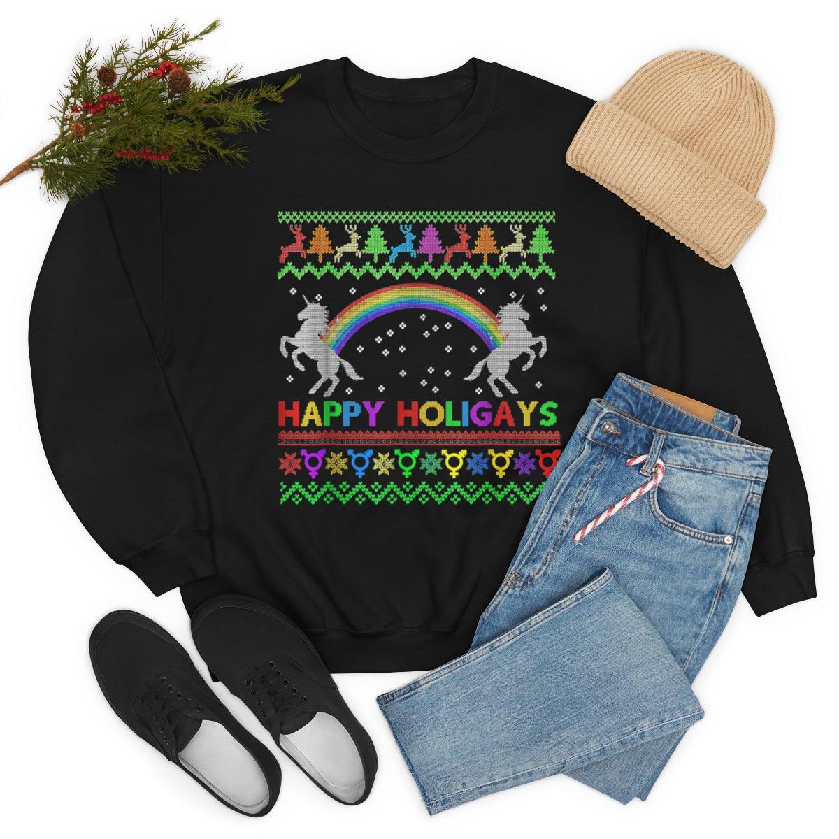 Happy Holigays - Sweatshirt - Wicked Naughty Apparel