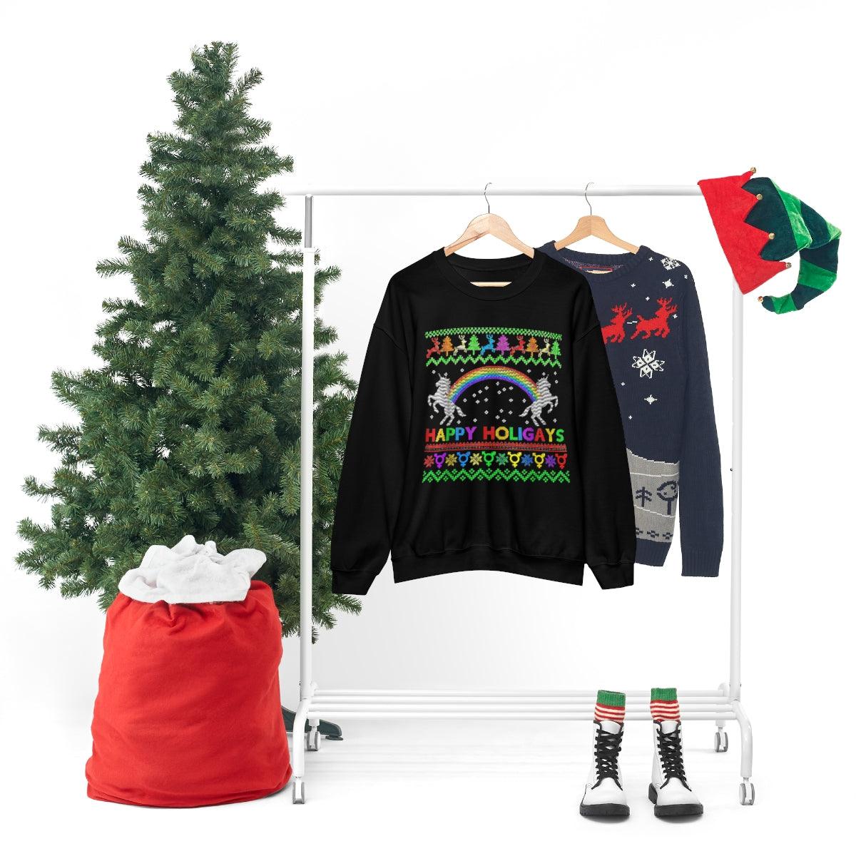 Happy Holigays - Sweatshirt - Wicked Naughty Apparel