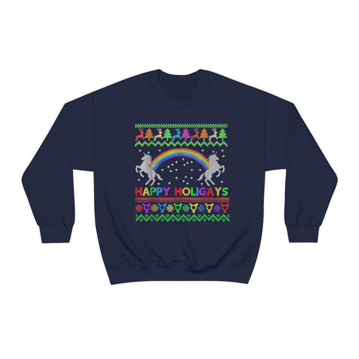 Happy Holigays - Sweatshirt - Wicked Naughty Apparel