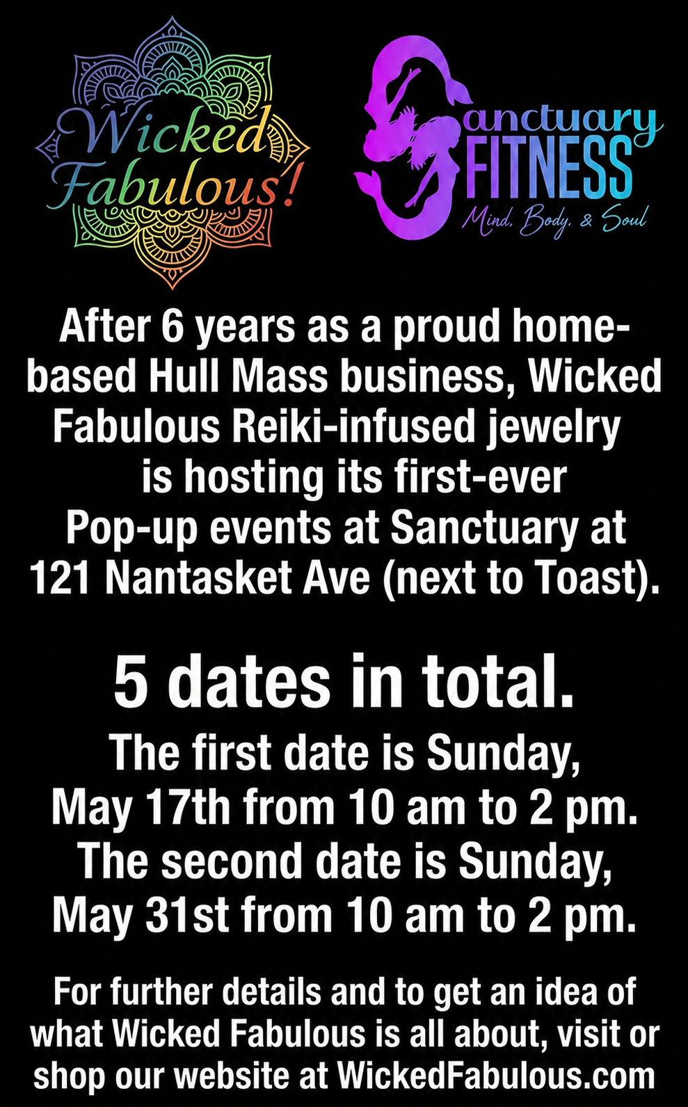 Wicked Fabulous Pop-Up in Hull, MA | Shop Reiki-Infused Jewelry at Sanctuary