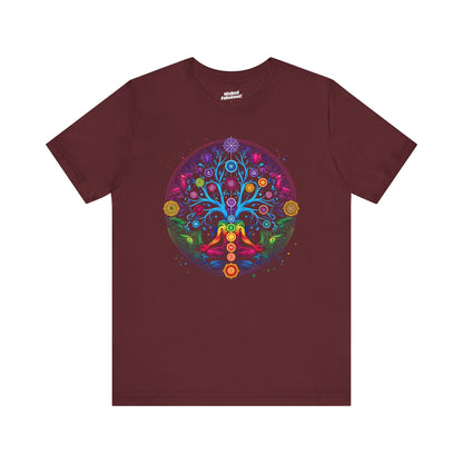 Vibrant Psychedelic Chakra Short Sleeve Tee