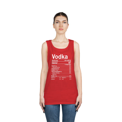 Vodka Nutritional Label