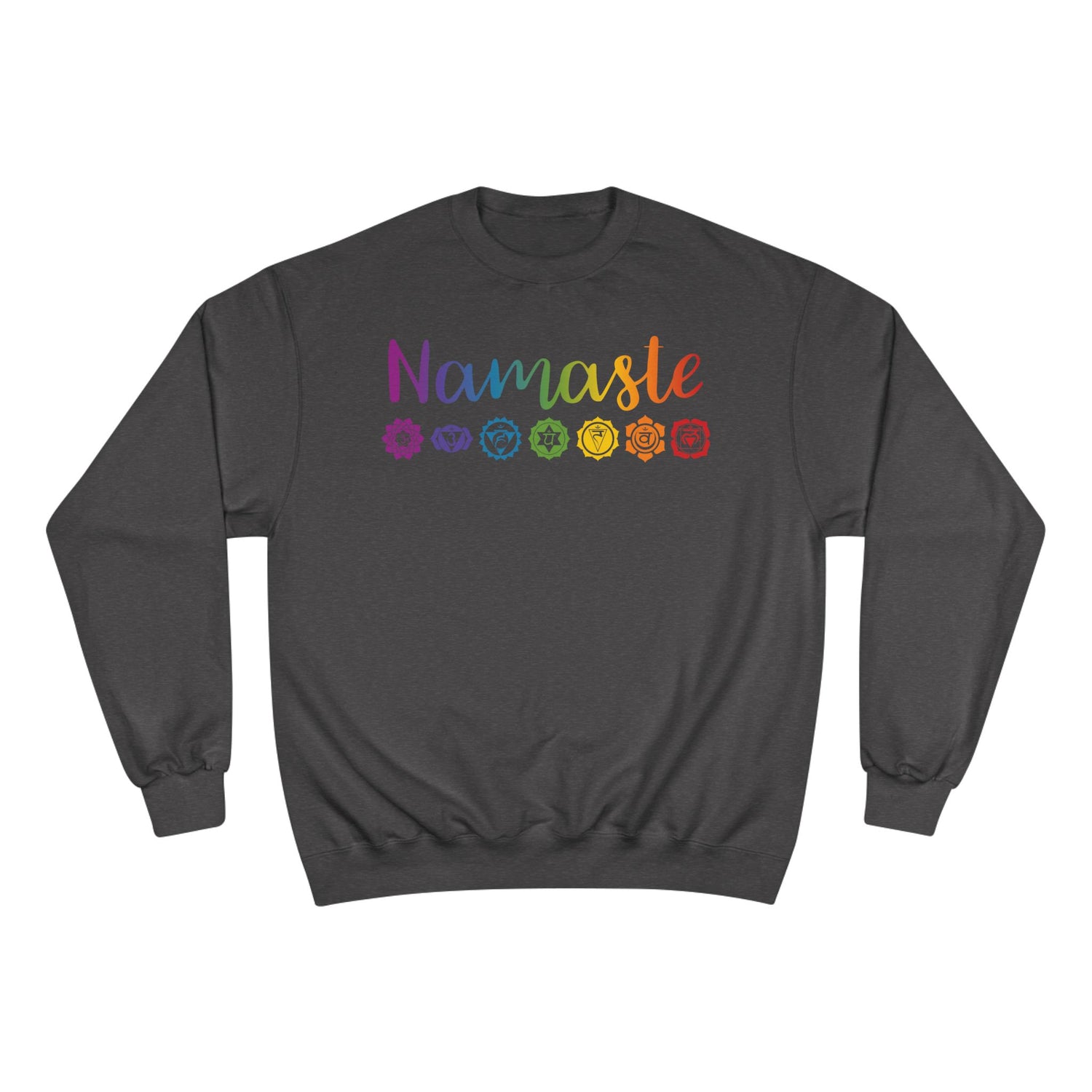 Namaste Sweatshirt — Rainbow Chakra Yoga Crewneck