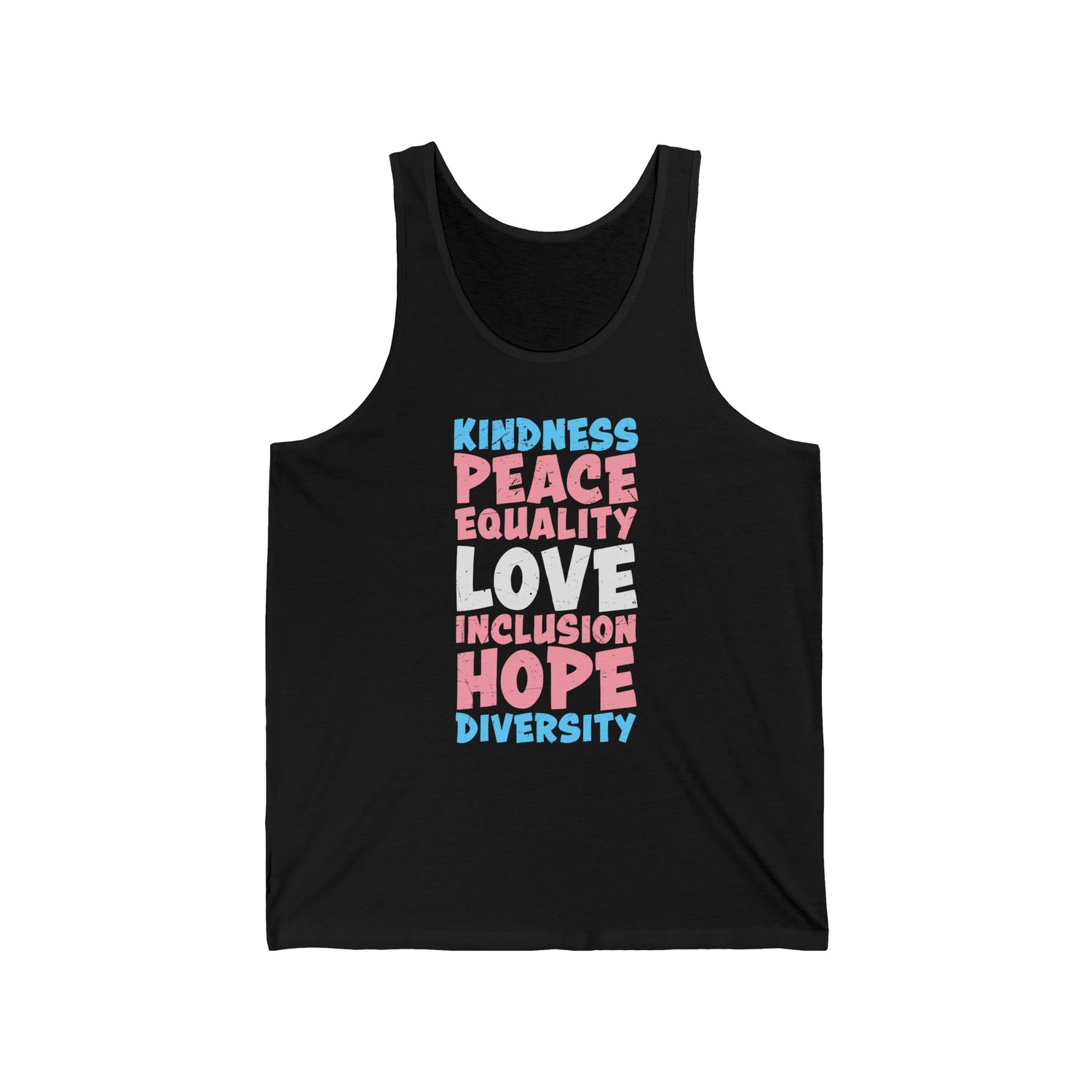 Kindness, Peace, Equality, Love, Inclusion, Hope, Diversity
