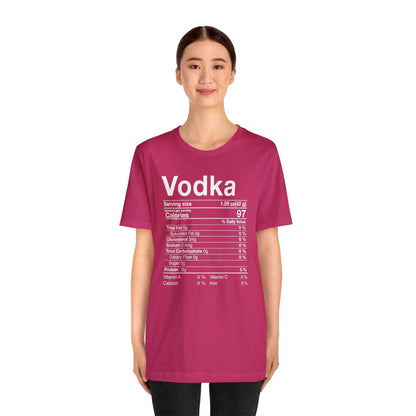 Vodka Nutritional Label - Wicked Naughty Apparel