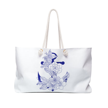 Floral Anchor Weekender Bag