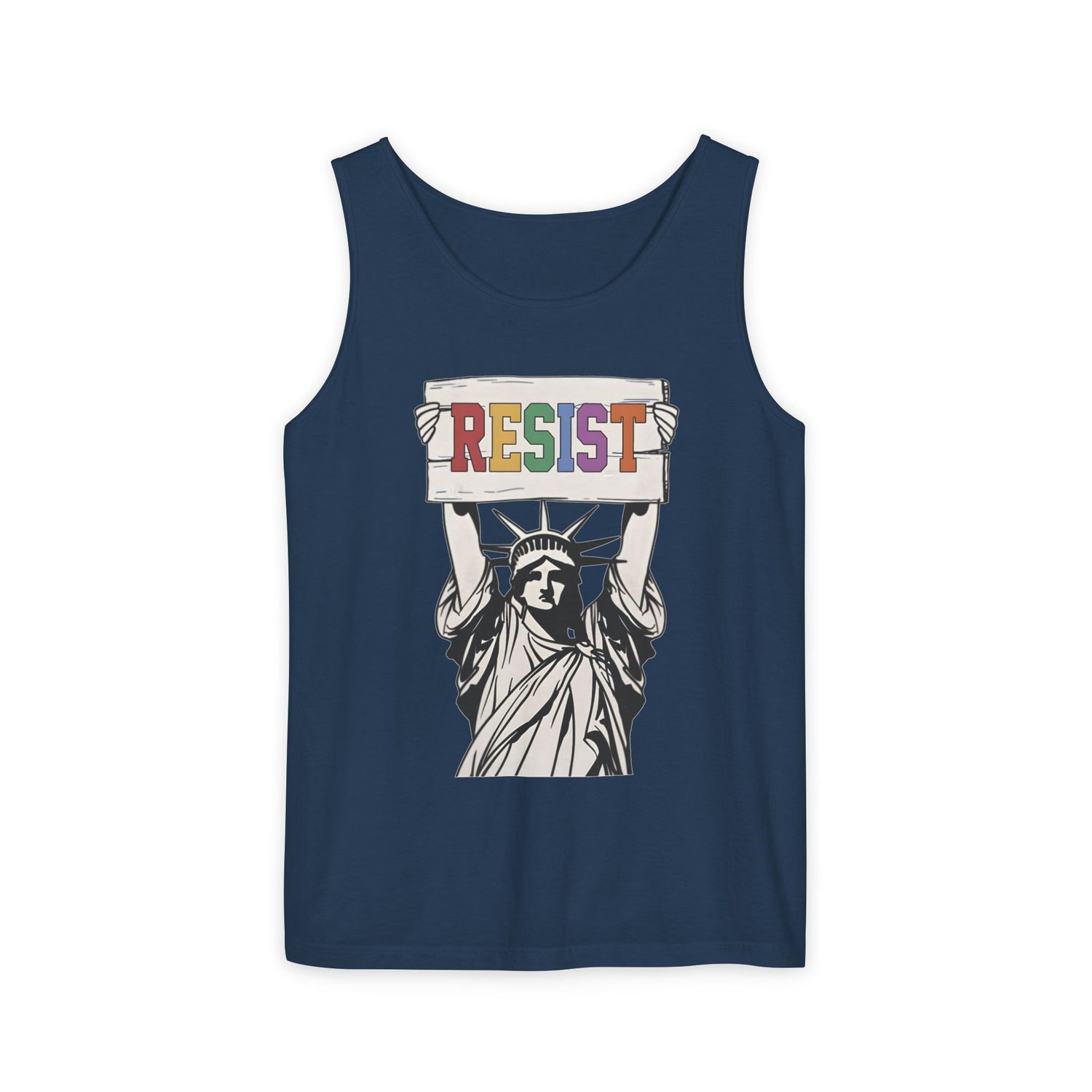 Resist Tank Top - Empowering Garment-Dyed Apparel for Activists