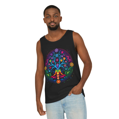 Vibrant Tree of Life Chakra Tank Top - Colorful Spiritual Design