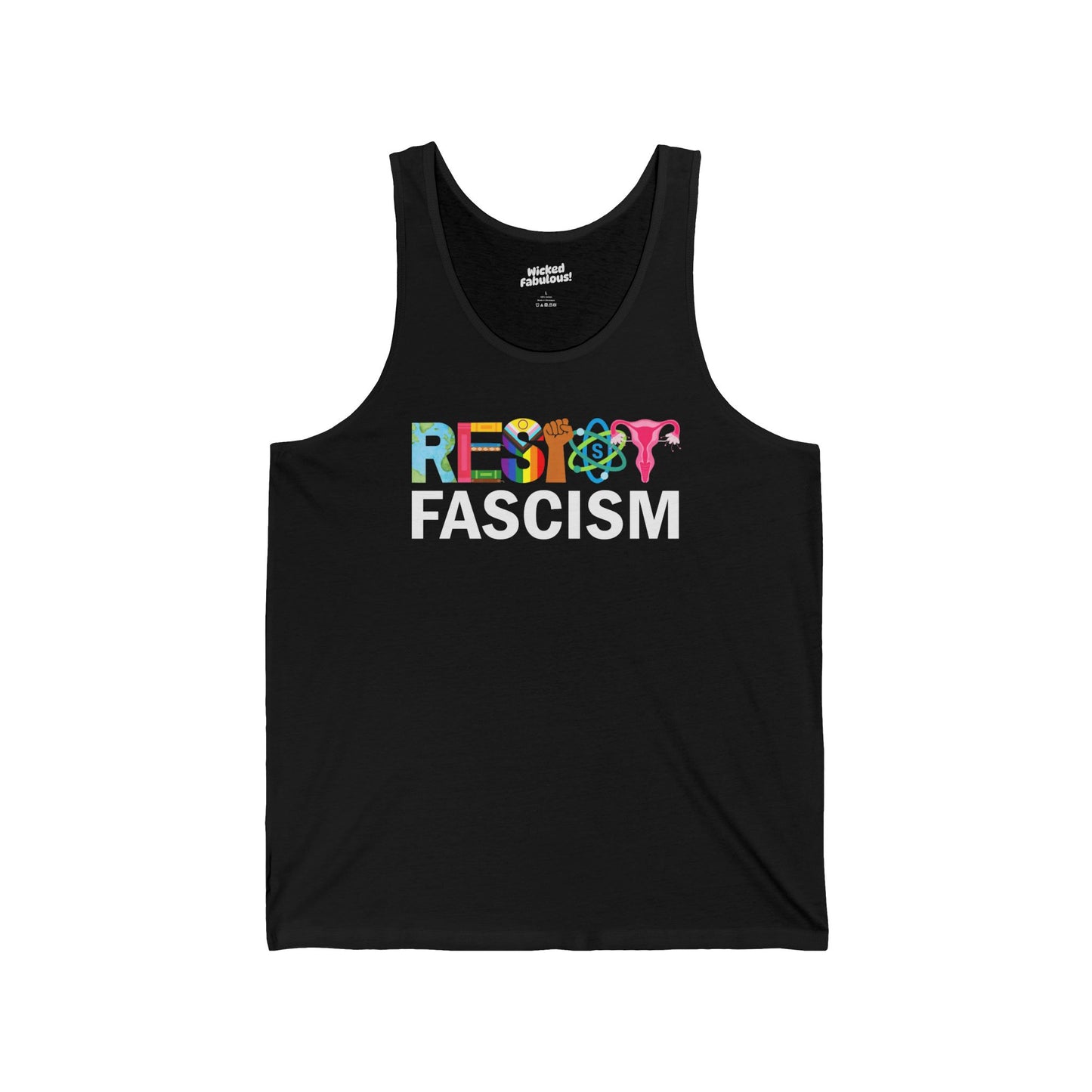 Resist Fascism Unisex Jersey Tank - Bold Protest Apparel
