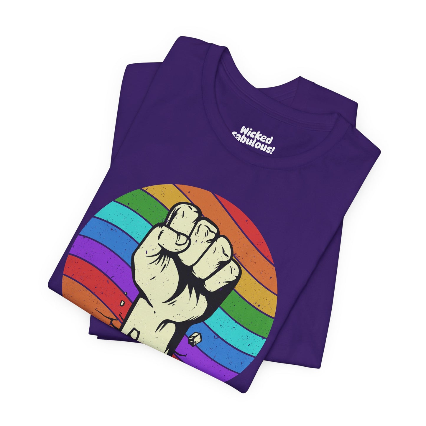 Resist Rainbow Graphic Tee | Unisex Short Sleeve T-Shirt for Activism and Pride