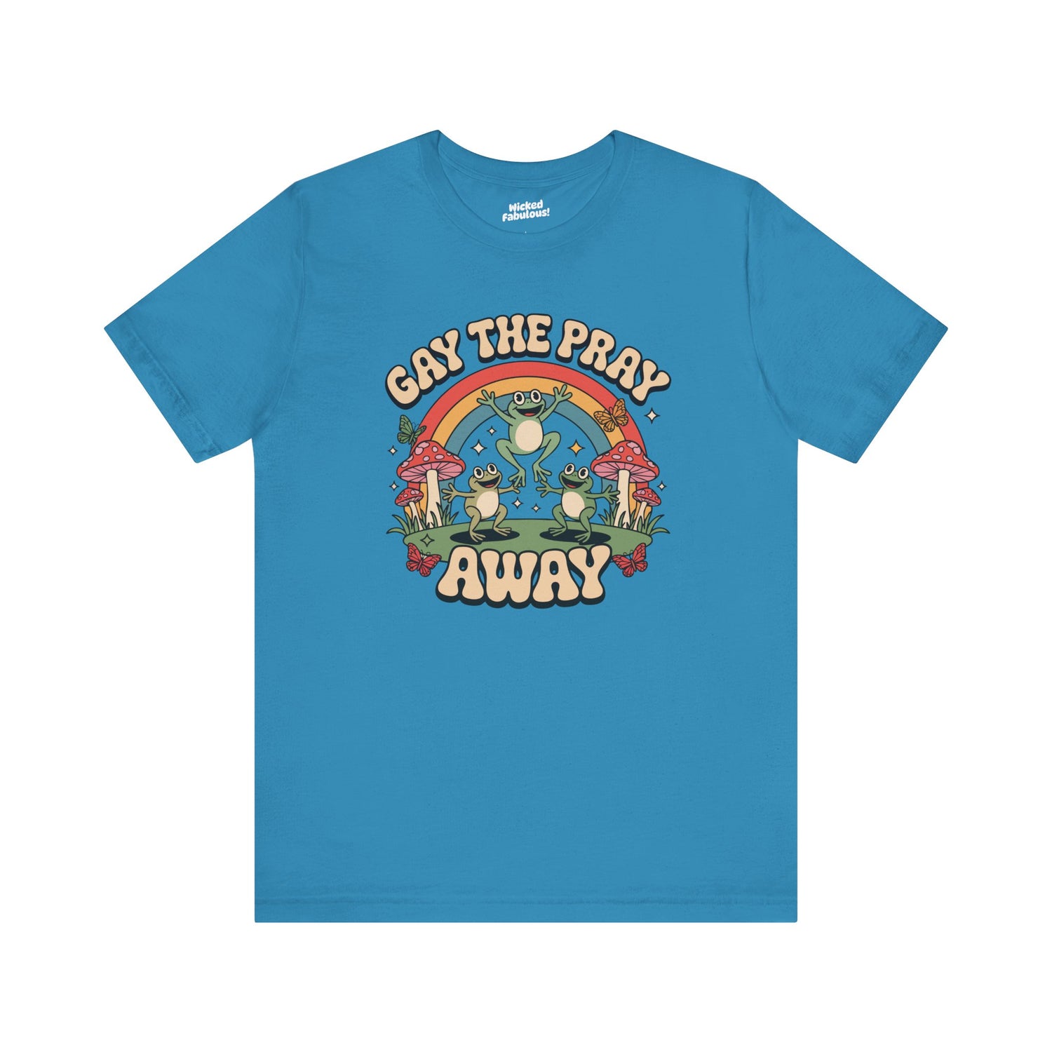 Hop into queer joy with our “Gay the Pray Away” T-Shirt!