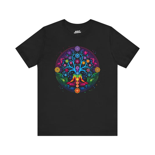 Vibrant Psychedelic Chakra Short Sleeve Tee