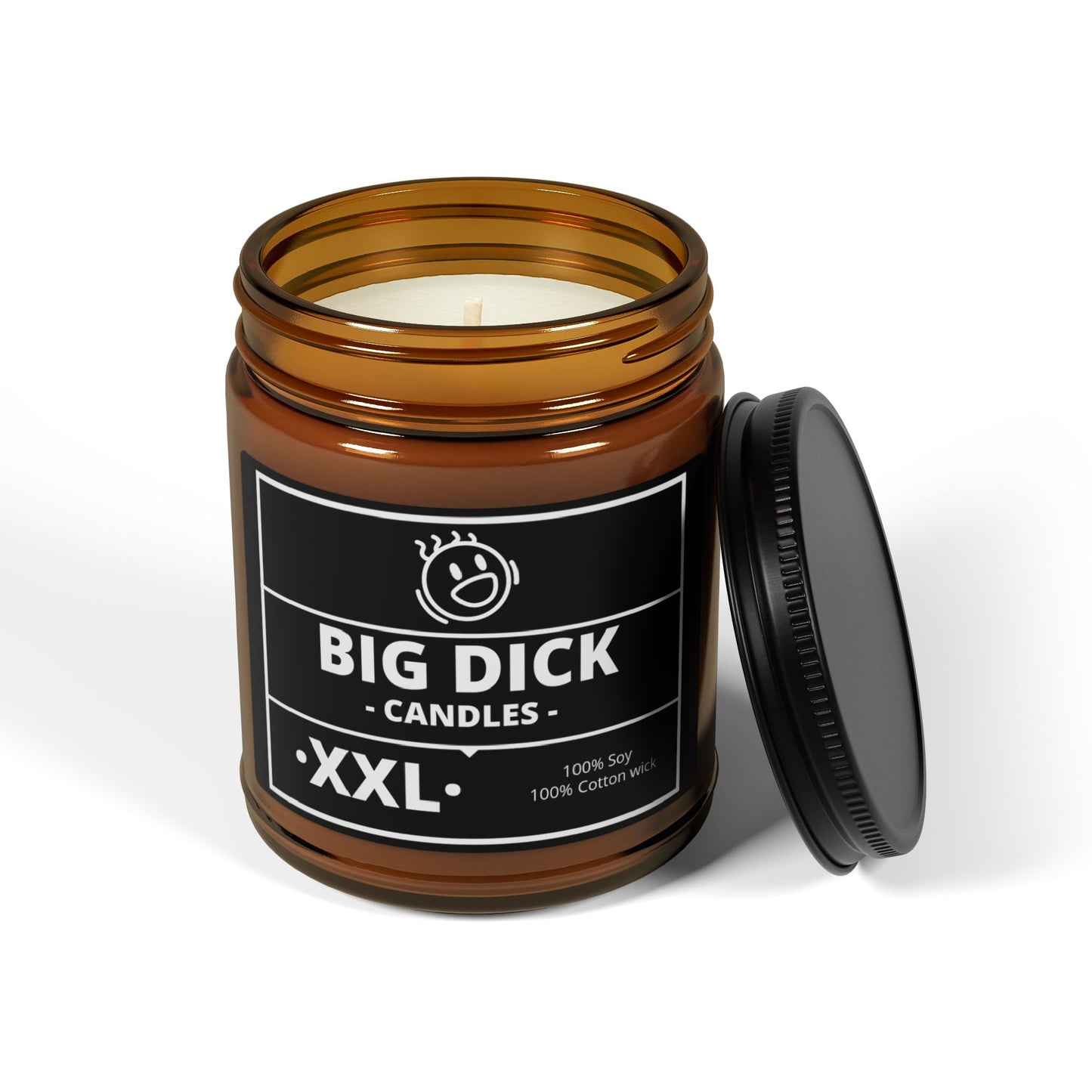 Big Dick - Scented Soy Candle (Multi-Size, Amber Jar)